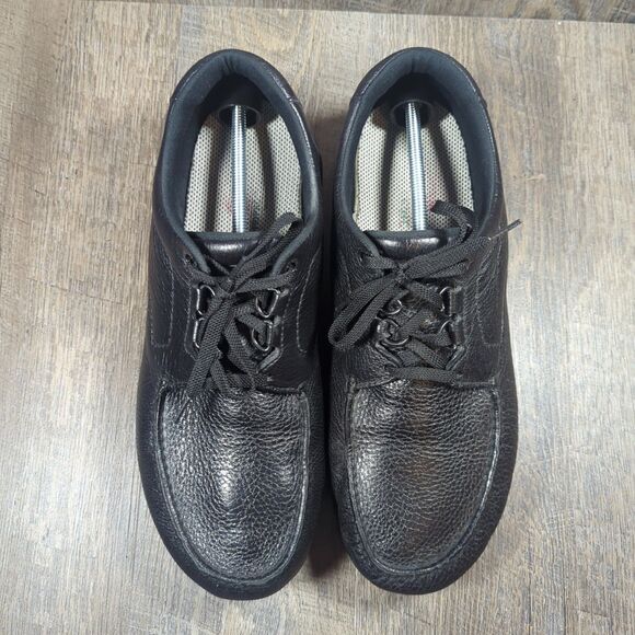 SAS Bout Time Lace Up Loafer Black Leather Mens 14 M Shoes Moc Toe USA Made - Picture 5 of 13